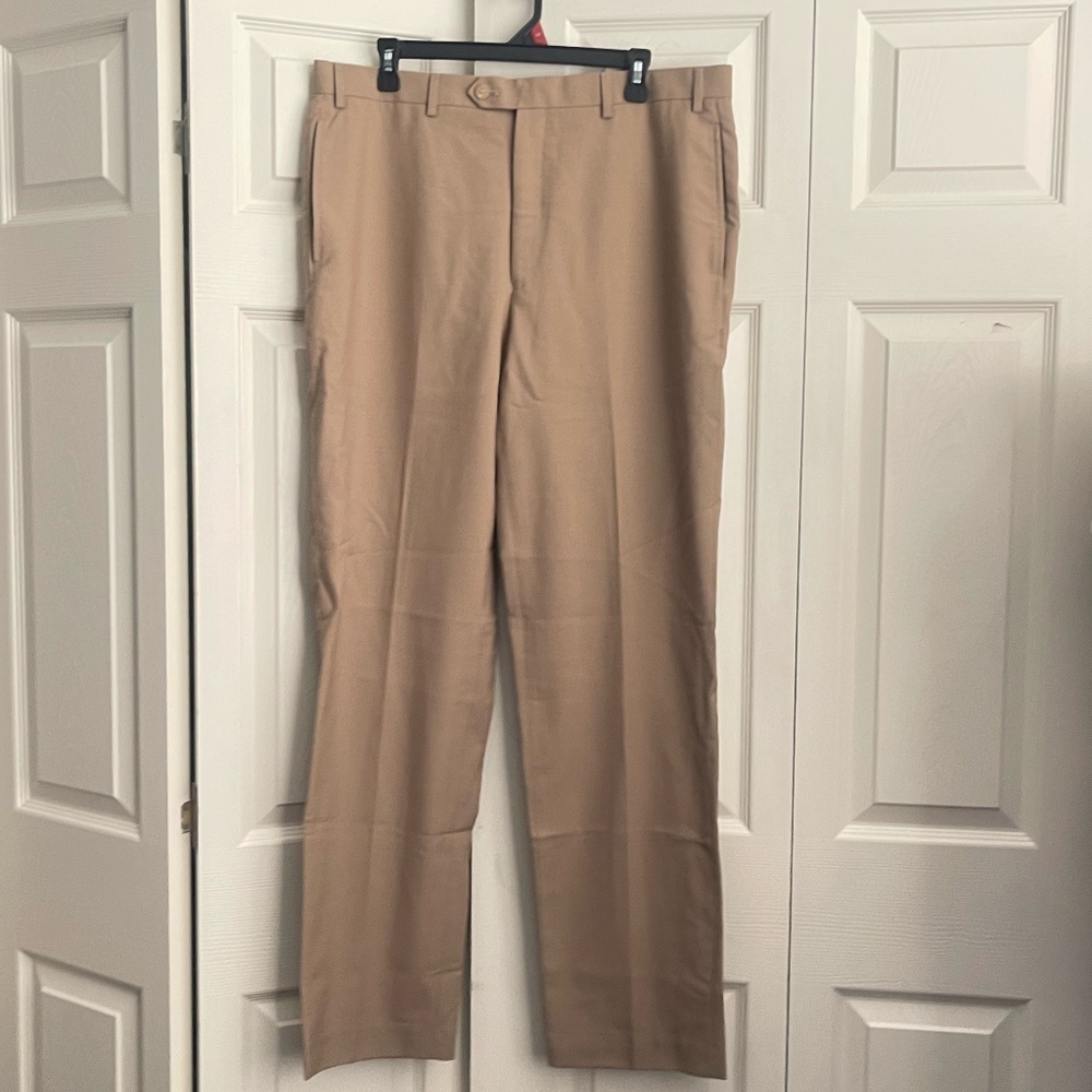 Lauren Ralph Lauren men's Tan wool blend dress pants  size 36Wx34L.  #235
